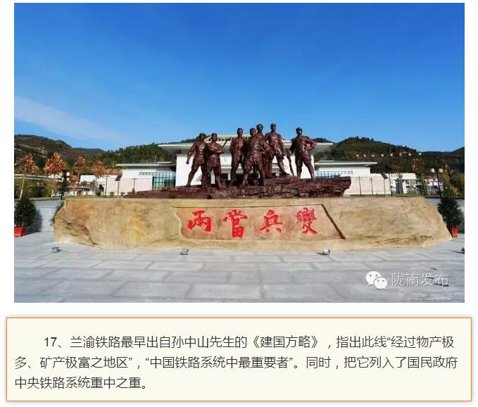 蘭渝鐵路最早由孫中山先生提出？在隴南，你不知道的事兒還有……