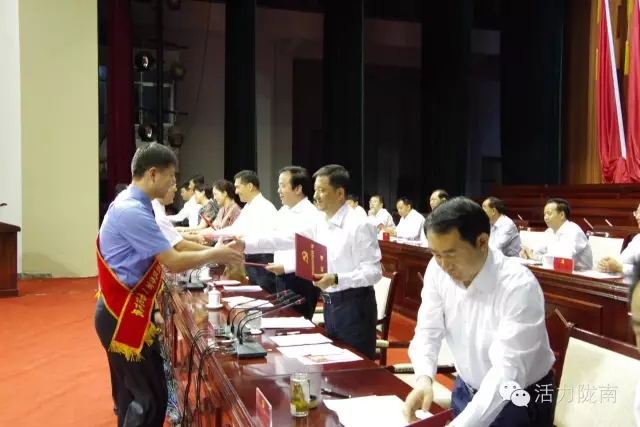 隴南市紀念建黨95周年暨表彰大會隆重召開